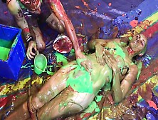 Very Naughty Sexy Chick,  Playing With Custard Pies And Messy Slime (Trailer)