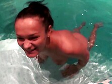 After She Was Done With Her Swim,  She Needed Some Cum To Refresh