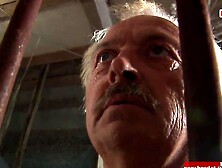 Kinky older man fucks a slender dark haired barely legal with tiny