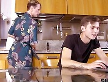 Hot Blonde Cougar Cherry Aleksa Fucks Young Stud in Kitchen - Mature Adventure