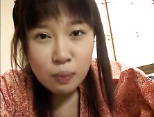 Innocent Asian chick enjoys having her mouth covered in sticky cum