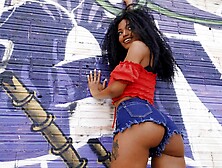 Ebony darling moans while being fucked from behind - Tina Fire