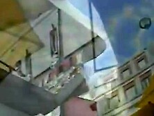 Provocative asses in an upskirt voyeur shot