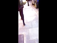 Candid tiny skirt redhead wardrobe malfunction