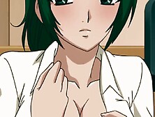 Hairy Japanese chick masturbates and swallows neighbor's big cock