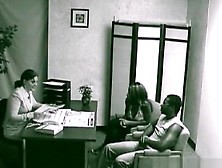 Ebony usa couple applying for a loan have a quickie in the company office