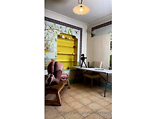 Horny Amateur Granny In Stockings Toys Around With Her Ass