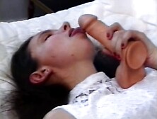 Horny Bitch In Sexy Stockings Is Fingering Her Hairy Cunt