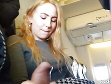 Airplane ! Horny Pilot's Wife Shows Big Tits In Public