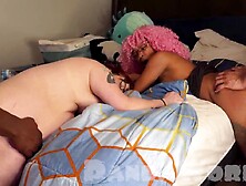 Interracial Anal Redhead & Black Harlots two BBCs