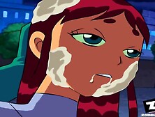 Only Starfire And Raven Can Take Cartoon Tentacle Cum