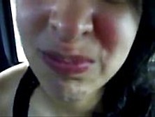 Paola engolindo porra no carro