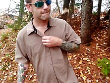 One more Outdoor Autumn Escape,  Public exhibition with anal play.  Very risky,  nearly caught two