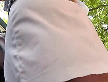 G-string on a sexy chick seen in free upskirt video