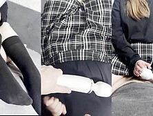 Home-made home movies with an Japanese student.  footjob.  hand-job