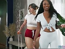 Large booty Oriental Tomie Tang arrives at Mocha Menages BnB the breakfast and backrubs. The black mother i'd like to fuck gives