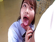 Oriental Uncensored Thai Schoolgirl Oral Sex Finish Hand-Job