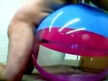 Daddy Plays With Inflatable Beach Ball Sex Toy