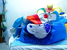 fuck inflatable snoopy and doraemon