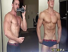 All American College Teen Jerks His Muscle Cock & Cums