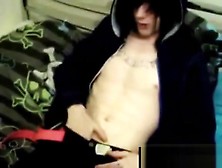 Teenage Gay Emo Wanking His Dick On Bed By Emosexposed