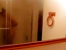 Spy Cam Is Shooting Her Naked Body Reflecting In The Mirror