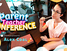 Parent Teacher Conference - Cute Young Teacher Alex Coal Solo Masturbation With Toys