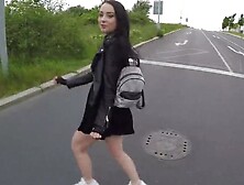 Alessa Savage blows and fucks on the street for some cash