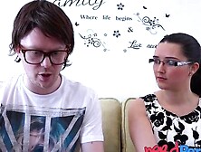 NERD PERVERTS - Nerdy gamer sucked skillfully by a cute babe with glasses (Pixiee Little)