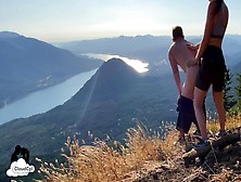 Mountain Summit Strap On Pegging Breathtaking View