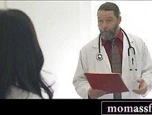 Wicked Doctor Gives Unfathomable Anal Exam to Breasty Brunette hair Housewife