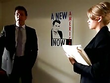 El candidato y la jefa de prensa