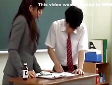 Japanese Teacher Needs To Pee But Gets Fucked