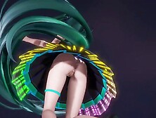 Cute Miku Dancing In Black Dress + Gradual Undressing (3D Hentai)