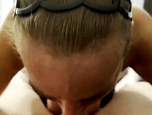 Aged saggy titties POV Fellatio cum in throat swallowing each final drop!