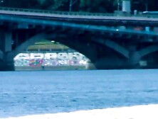 Three Nude Girls on Croatian Beach Show Off Their Bodies in Public