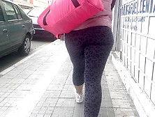 Enormous Rear-End Bouncing.  Hispanic Leggings