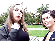 GERMAN SCOUT - SHY HUGE NATURAL BREASTS TEENIE LINA TRICKED TO FUCK AT MODEL JOB