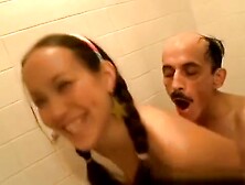 teens washes a disabled old guys cock (18+)