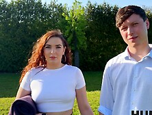 Czech couple enjoys outdoor sex with a thrilling finish