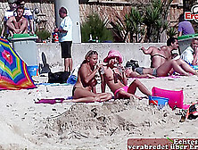 Public Beach Hidden - German Teens Try Lezzie Games In Mallorca Holiday