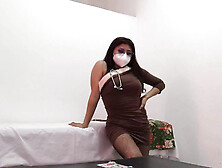 EXECUTIVE NURSE IS HOT IN THE DOCTOR'S OFFICE AND SHE'S CARESSING HER VAGINA