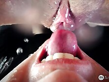 Splash All Over My Face. Pov Closeup Licking Creamy Pussy