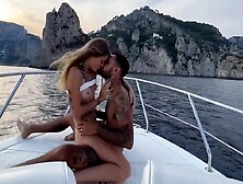 Sammm Next Door And Alexxx Next Door In Fucking The Captain On My Boat Tour To Capri While The Crew Watches 9 Min