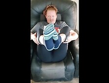 Made to worship my massive long socked arched scrunchie soles