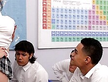 The Teacher Dresses Up As A Schoolgirl