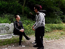 Butt-Sex Gang Bang on the street of Hamburg with Kira!!!