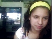 Cute little Latina teen tempts with her tits on camchat (18+)