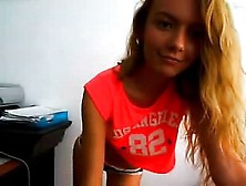 Teen Blonde Girl Toying Ass