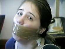 Girl Mouth Stuffed And Wrap Gagged